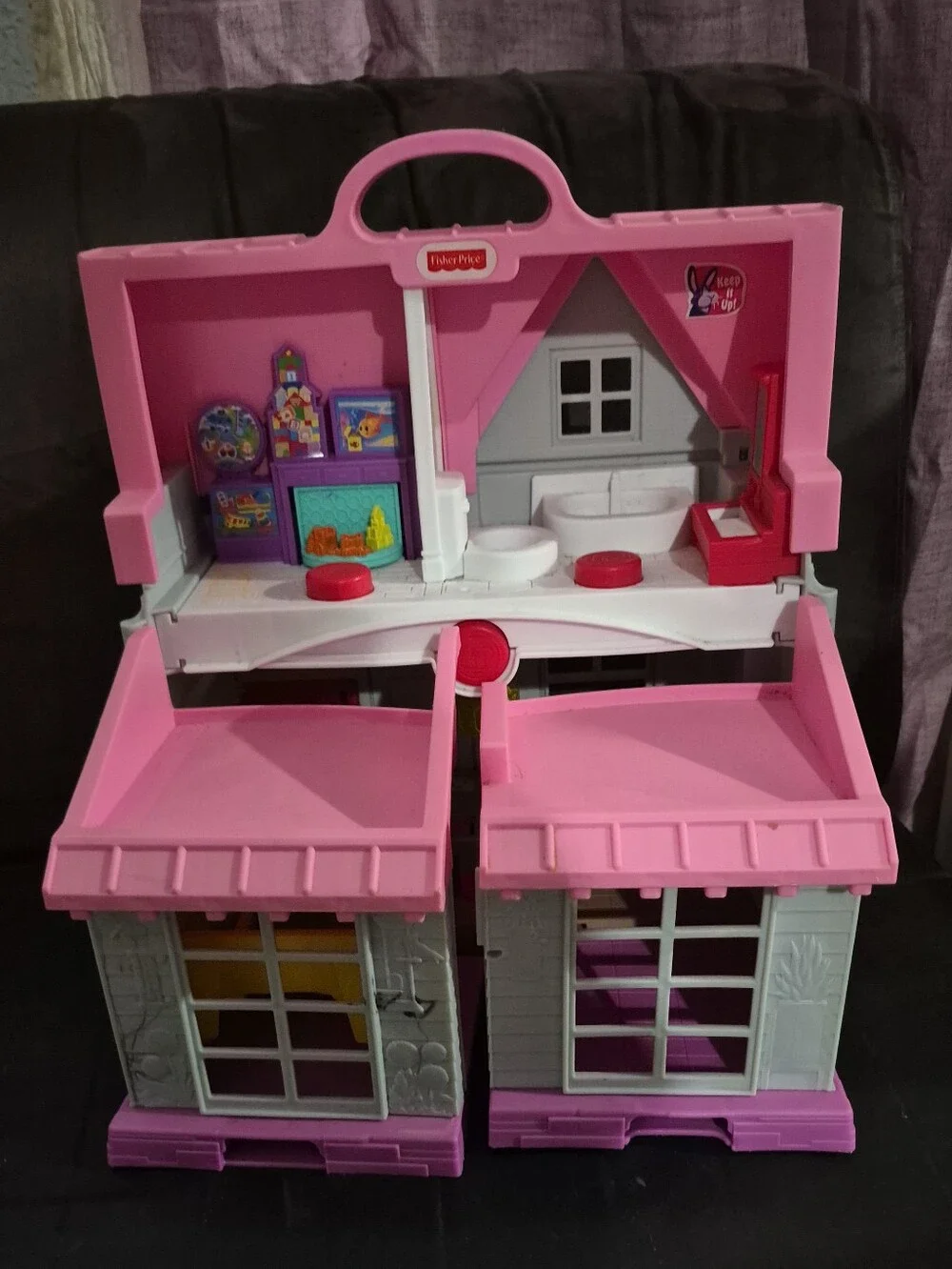Fisher-Price Little People Big Helpers Pink Dollhouse